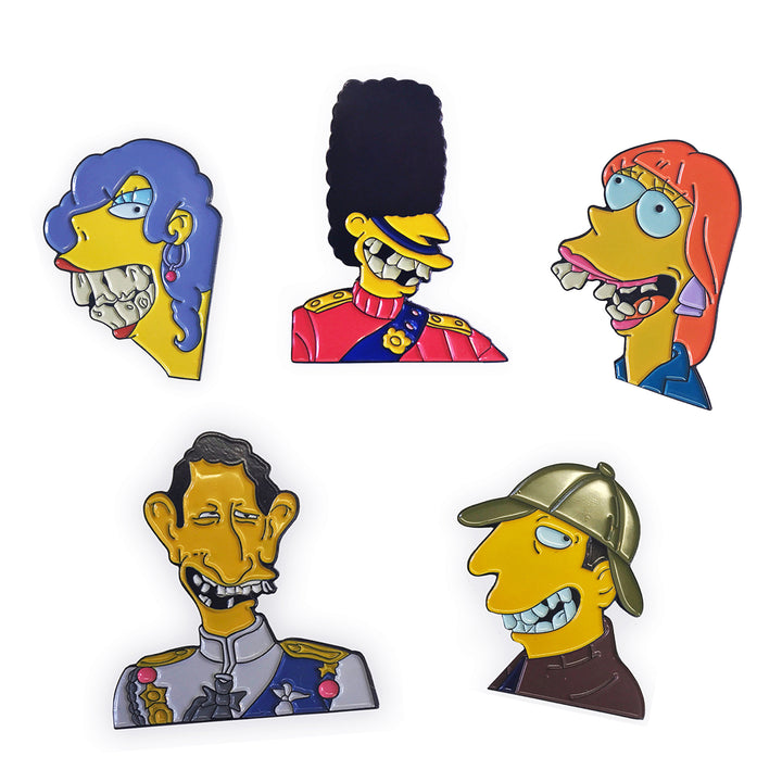 big book of british Smiles Enamel Pin Collection!The Simpson's episode "Last Exit to Springfield"