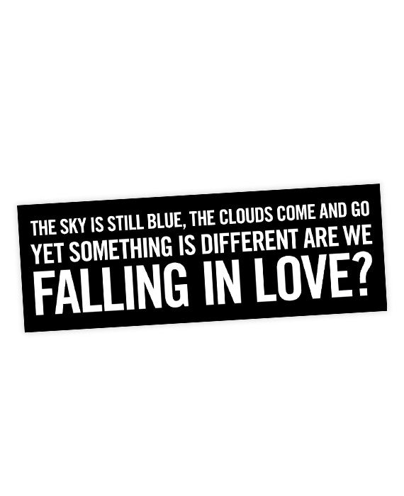 Julee Cruise "Falling" Sticker -  You Can't Go Back