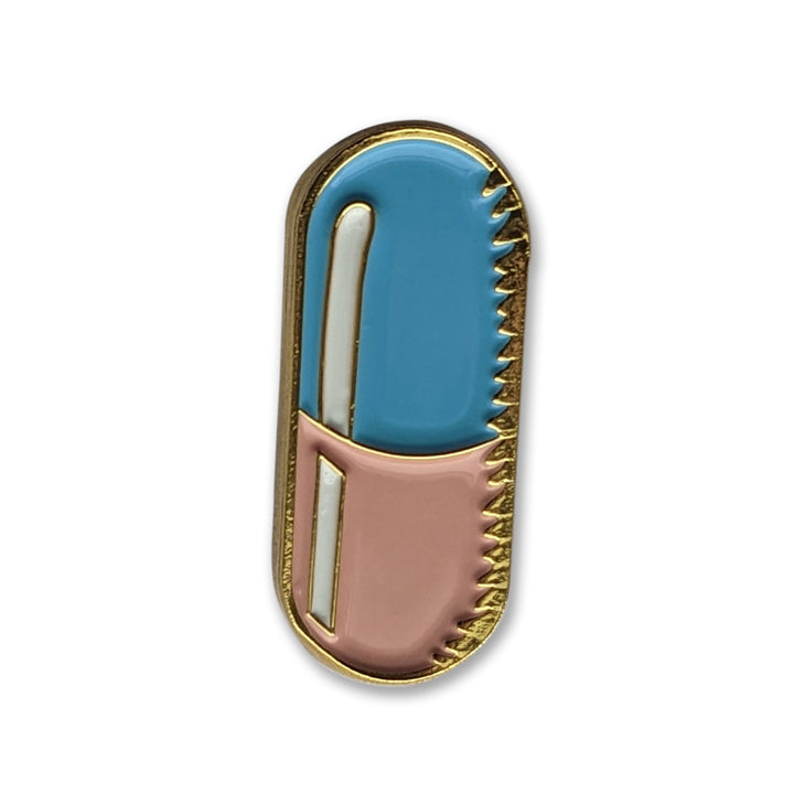 Akira Pill Enamel Pin - Kaneda Jacket Pin, Good For Health