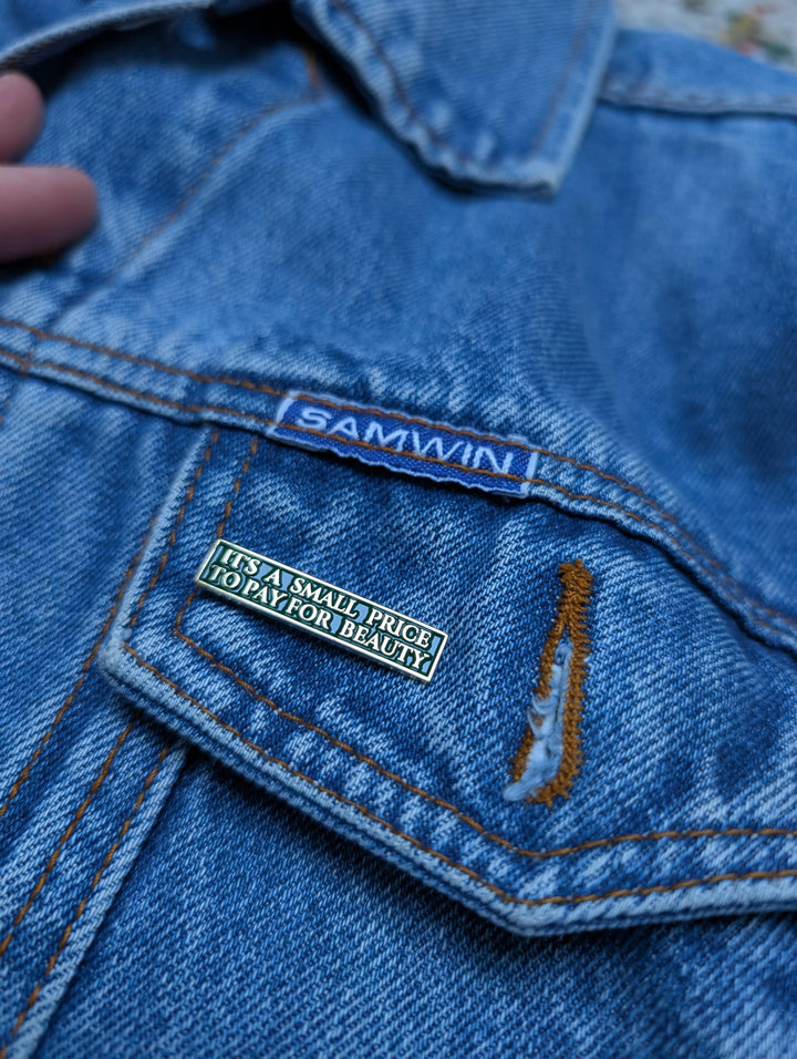 Butch Cassidy and the Sundance Kid Enamel Pin “It’s a Small Price for Beauty” on jacket