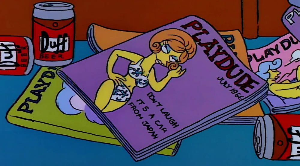 playdude seen in the simpsons