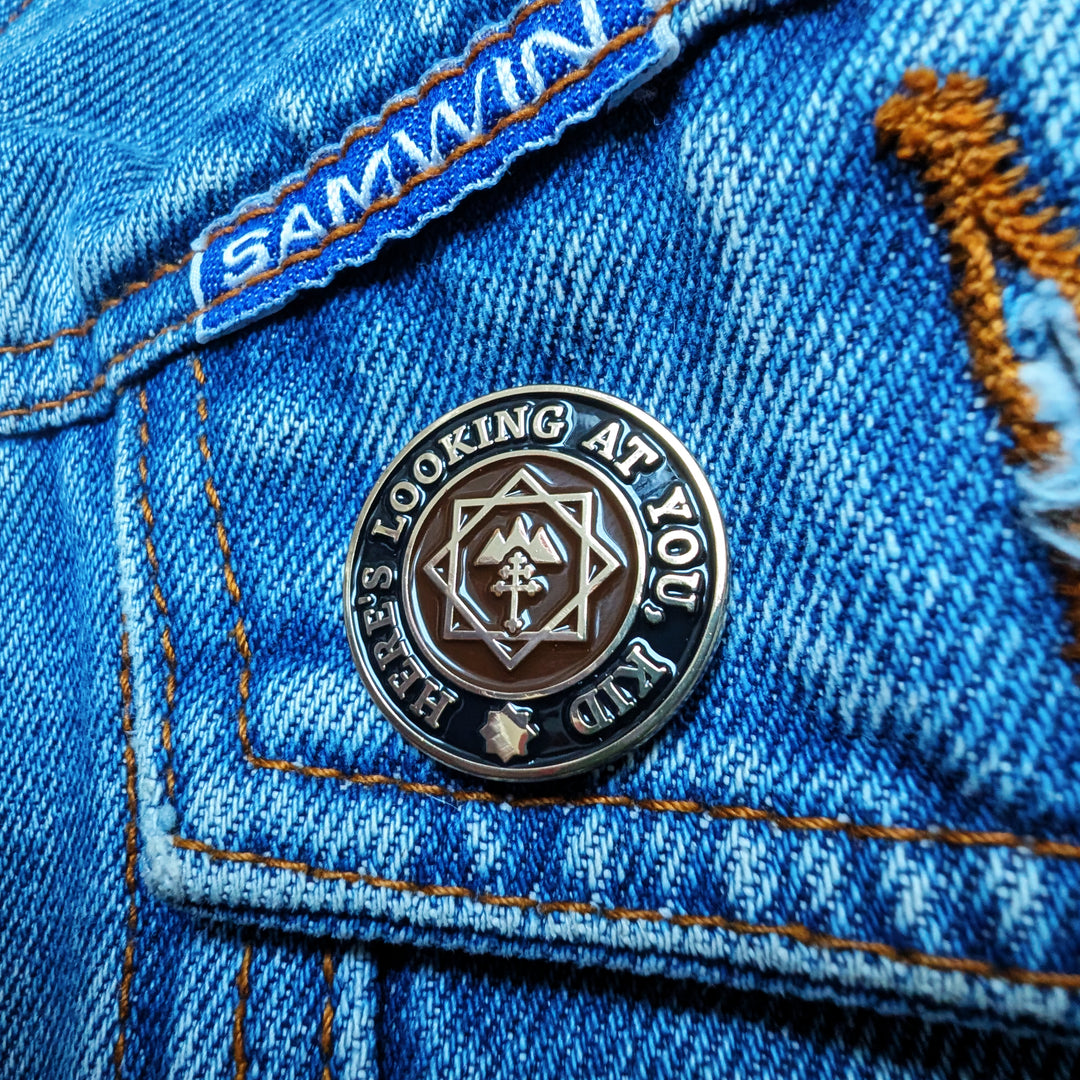 Casablanca Enamel Pin – “Here’s Looking at You, Kid” on jacket