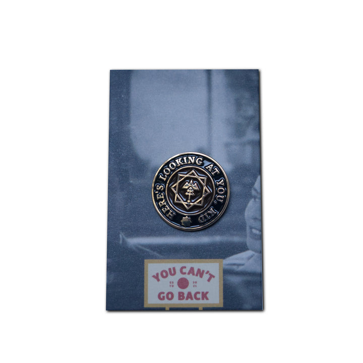 Casablanca Enamel Pin – “Here’s Looking at You, Kid” on backing card