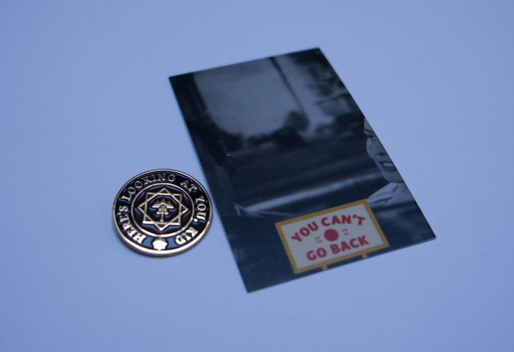 Casablanca Enamel Pin – “Here’s Looking at You, Kid” with backing card