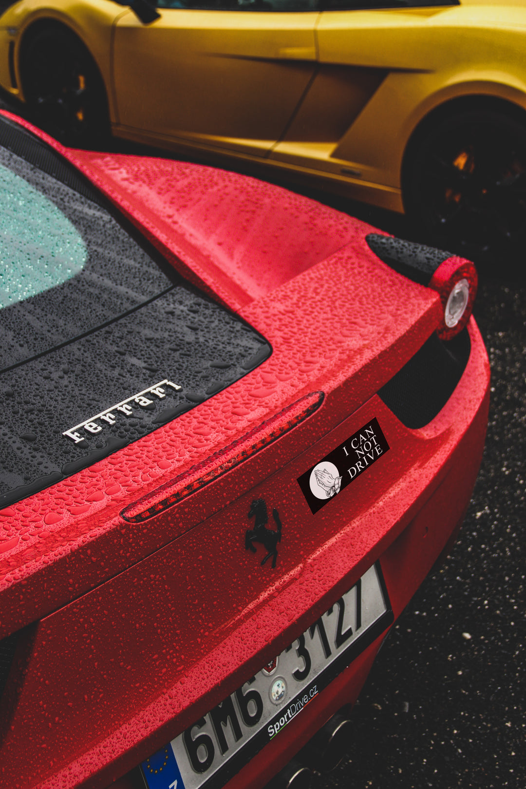 I Can Not Drive Sticker Stickeron ferrari