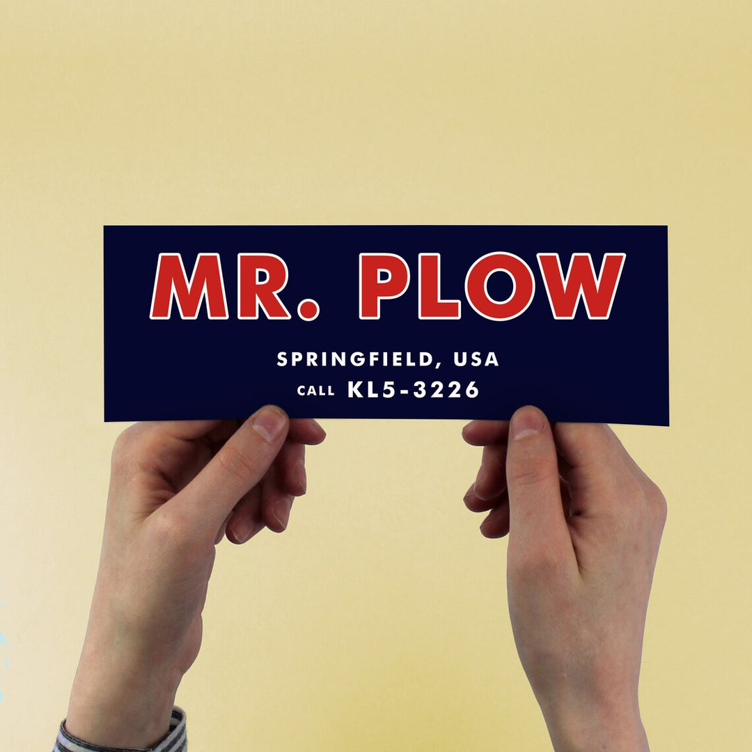 MR PLOW Bumper Sticker!
