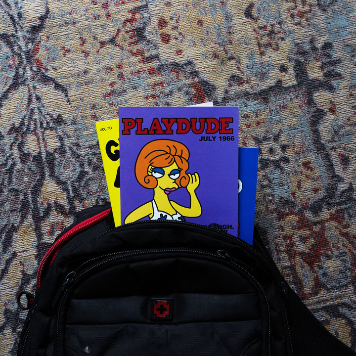 playdude notebook in a school bag