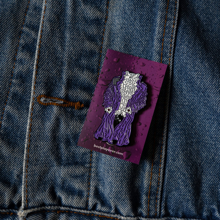 Purple Rain Jacket Enamel Pin