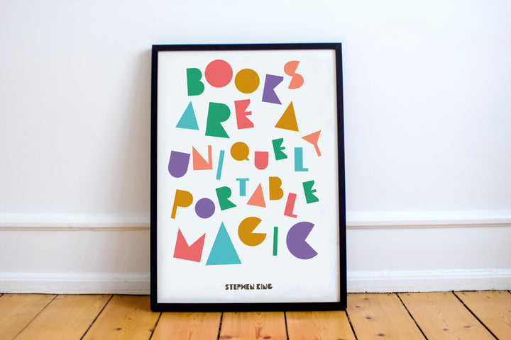 Stephen King Quote Print “Books are a uniquely portable magic.” - bestplayever