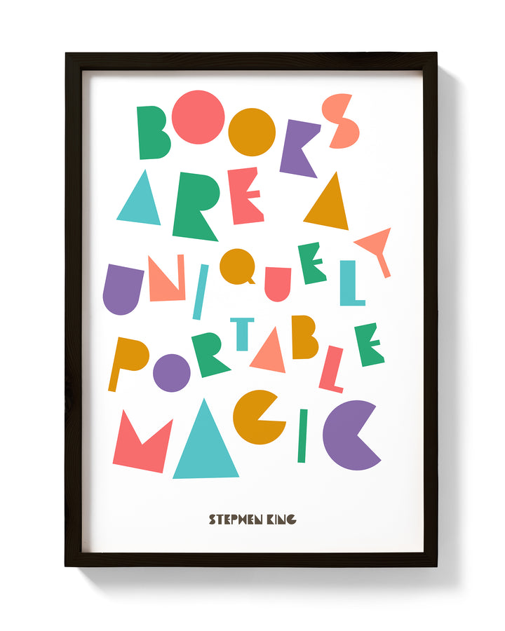 Stephen King Quote Print “Books are a uniquely portable magic.” - bestplayever