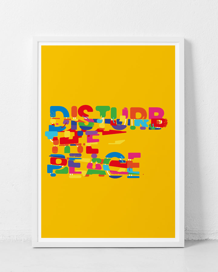 Disturb The Peace, white frame mock up