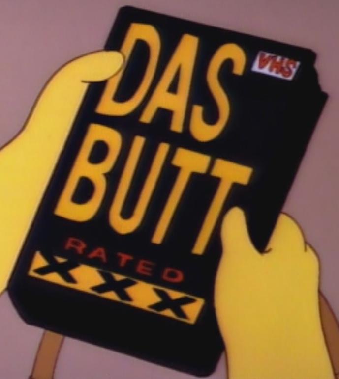 das butt as seen in simpsons