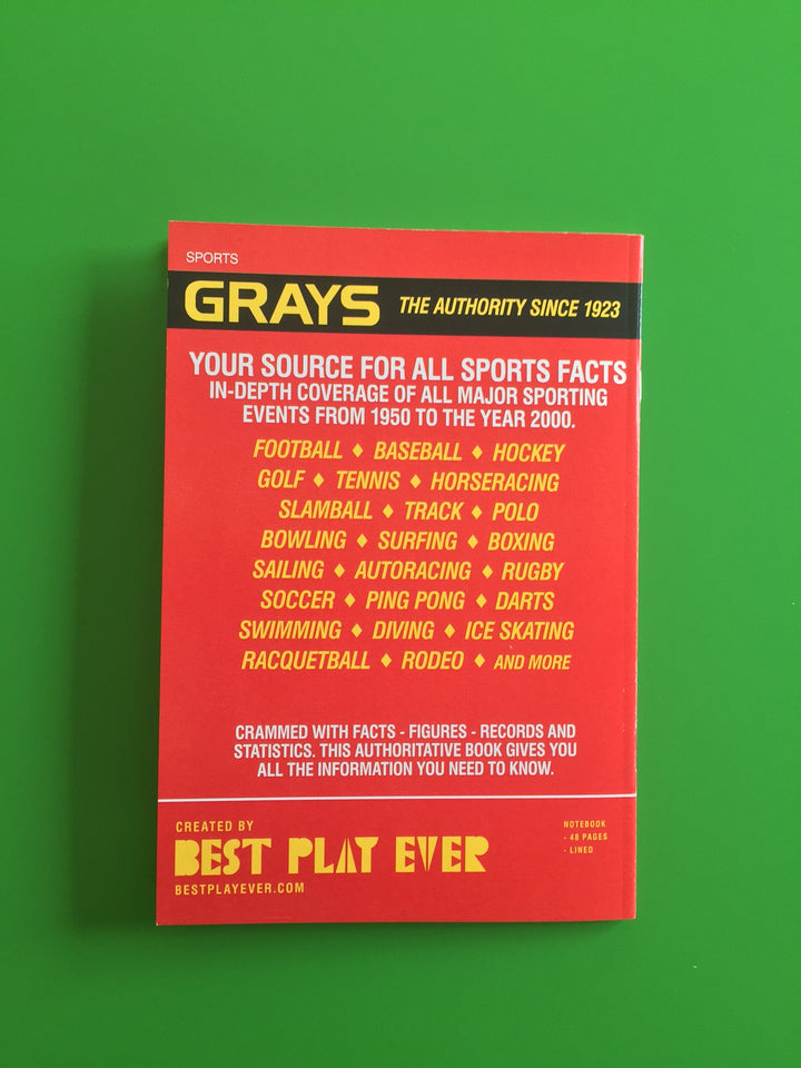 Grays Sports Almanac Notebook (Back To The Future) - bestplayever