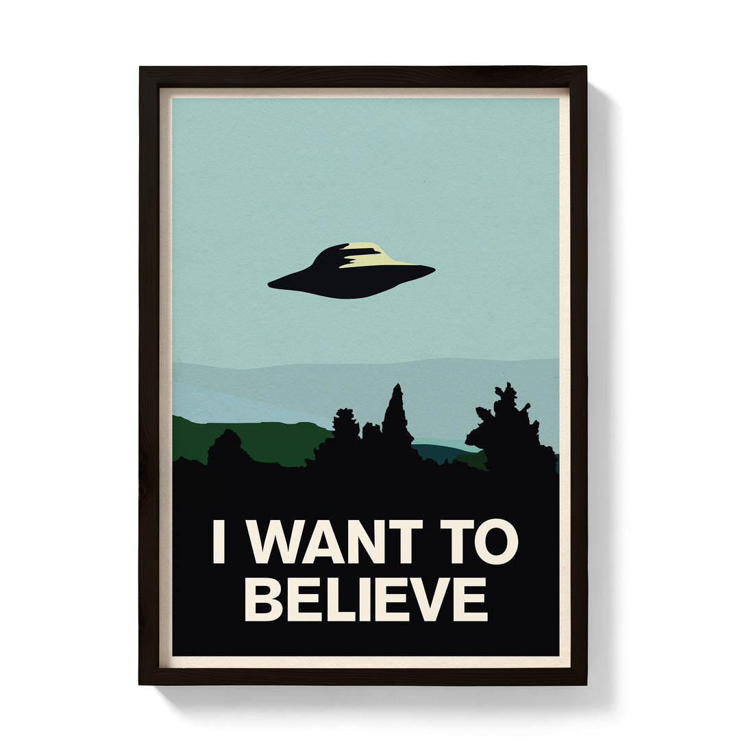 I WANT TO BELIEVE Print!  Based on the poster seen on Fox Mulders wall in X-Files