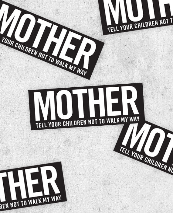 Danzig "Mother" Lyric Bumper Sticker - bestplayever