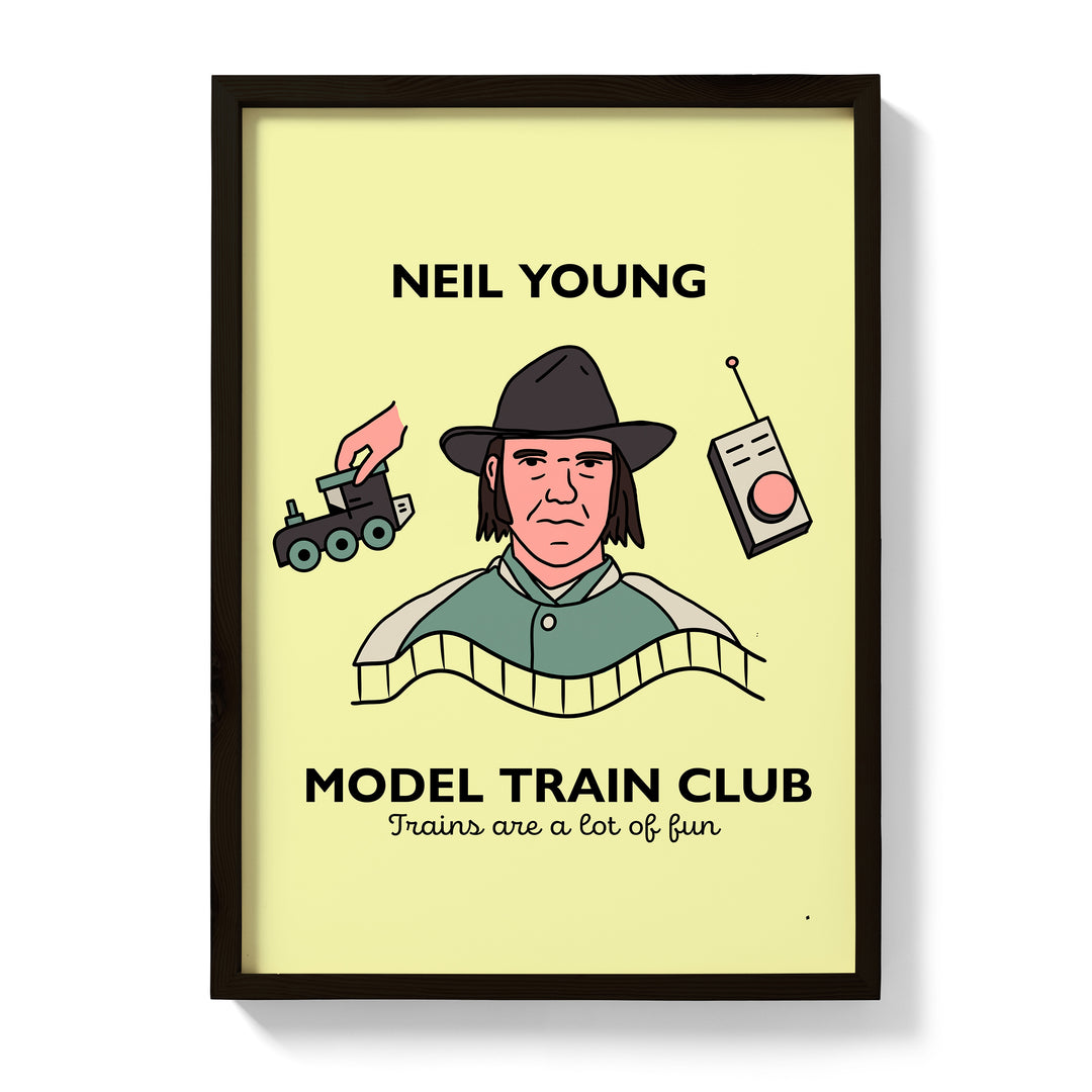 Neil Young Model Train Club Print