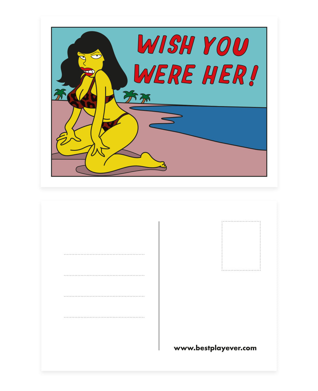 Wish You Were Her Postcard - bestplayever