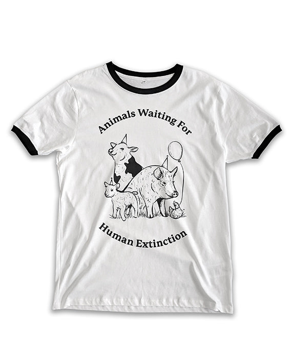 Animals Waiting For Human Extinction T-Shirt - youcantgoback.co.uk