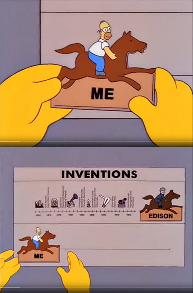Homer vs Edison Inventor Pin Set -  You Can't Go Back