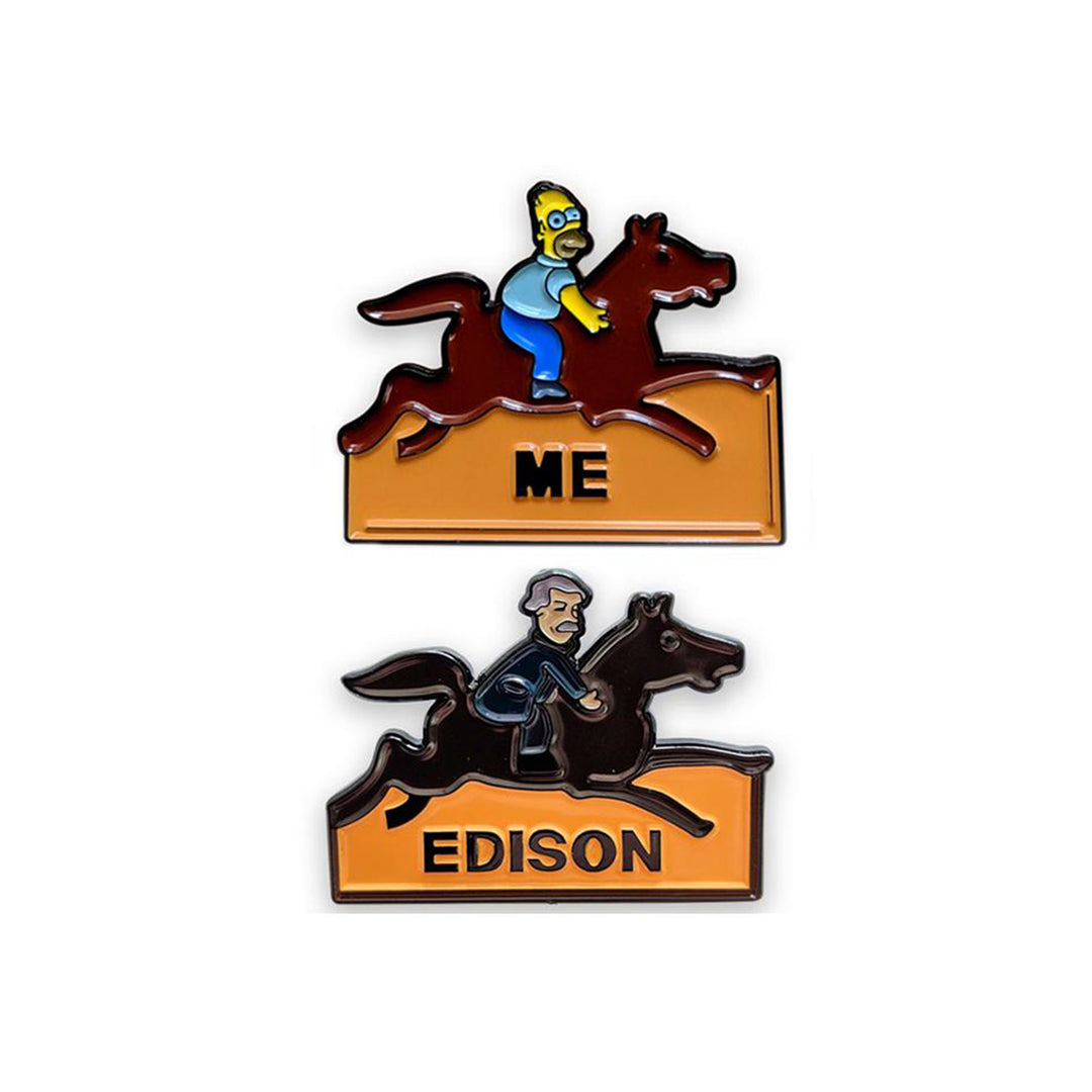 Simpsons Pins.  Homer vs Edison Inventor Pin Set