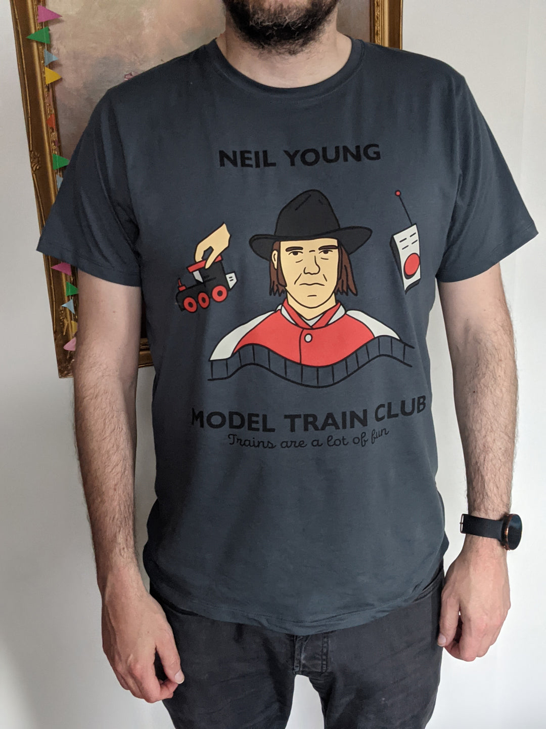 model train club Neil Young T Shirt