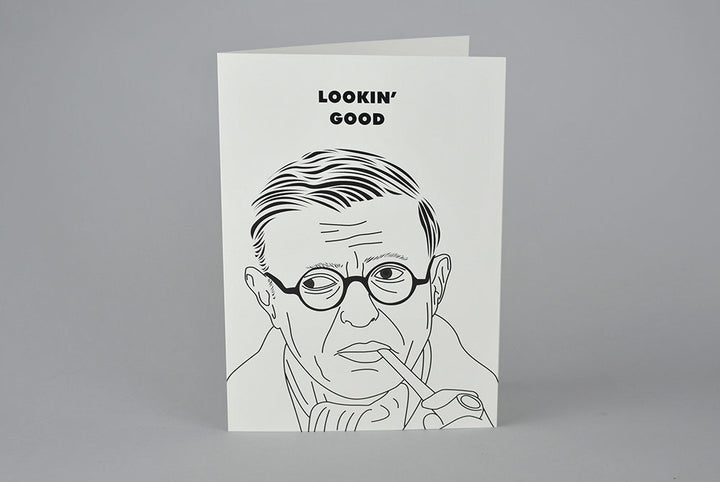 Jean-Paul Sartre "Looking Good" Card - bestplayever