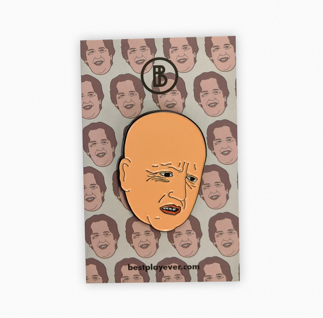 Bald Stevie Janowski Pin - Eastbound & Down pin - Bald Stevie Janowski Enamel Pin 